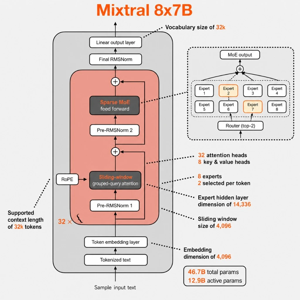 Mixtral 8×7B architecture